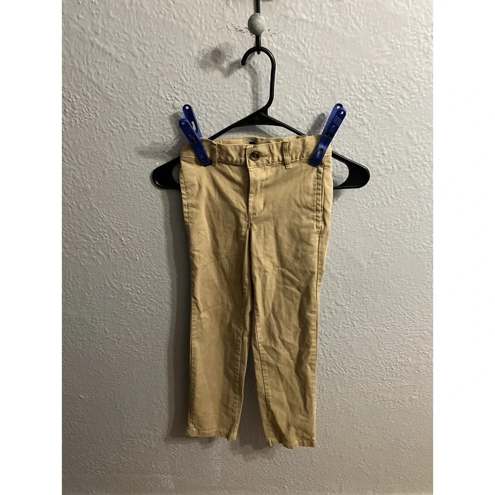 Children's Place Boys Youth 7 Slim‎ Khaki Chino Adjustable Waist Pants